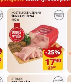 KOSTELECKÉ UZENINY ŠUNKA DUŠENÁ 100 g