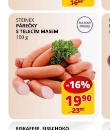 STEINEX PÁREČKY S TELECÍM MASEM 100 g