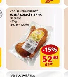 VODŇANSKÁ DRŮBEŽ UZENÁ KUŘECÍ STEHNA chlazená 420 g