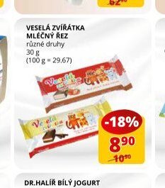 VESELÁ ZVÍŘÁTKA MLÉČNÝ ŘEZ různé druhy 30 g