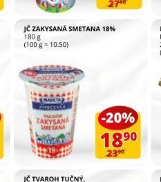 JČ ZAKYSANÁ SMETANA 18% 180 g