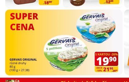 GERVAIS ORIGINAL různé druhy 80 g