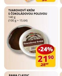 Tvarohový krém s čokoládovou polevou