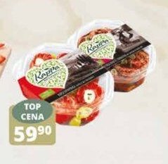 Cherry papriky plněné sýrem, sušená rajčata