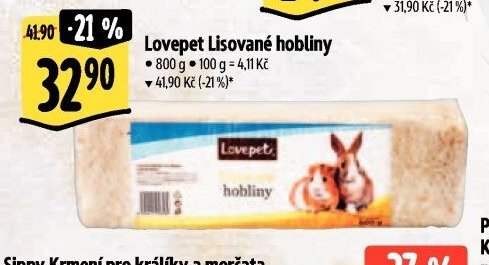 Lovepet Lisované hobliny 800 g