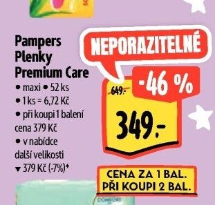 Pampers Plenky Premium Care
