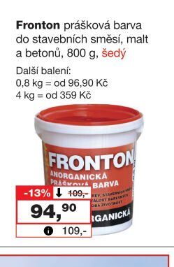 Fronton prášková barva do stavebních směsí, malt a betonů, 800 g
