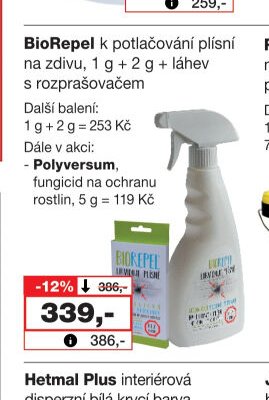 BioRepel k potlačování plísní na zdivu