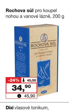 Rochova sůl pro koupel nohou a vanové lázně, 200 g