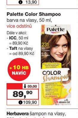 Palette Color Shampoo barva na vlasy, 50 ml
