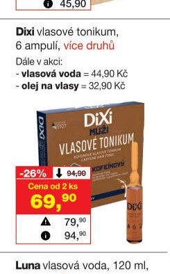 Dixi vlasové tonikum, 6 ampulí