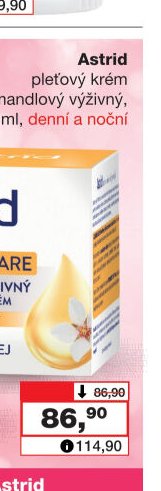 Astrid pleťový krém mandlový výživný, 50 ml