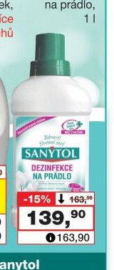 Sanytol dezinfekce na prádlo, 1 l