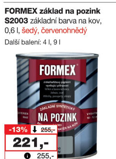 Základ na pozink Formex Barvy a laky Hostivař