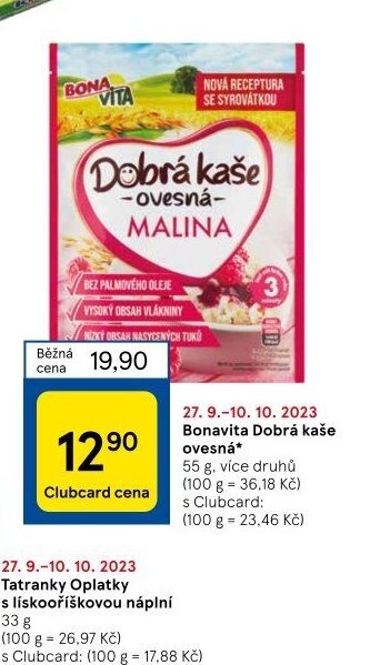 Bonavita Dobrá kaše ovesná 55 g
