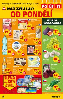 akční leták Penny Market 27.9.2023-4.10.2023