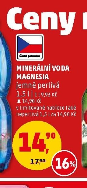 Minerální voda Magnesia jemně perlivá
