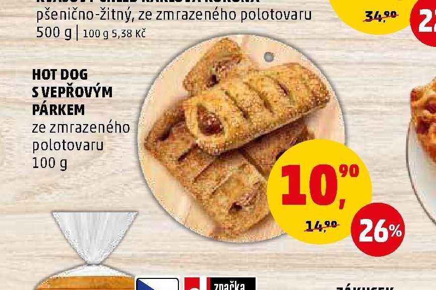 HOT DOG S VEPŘOVÝM PÁRKEM