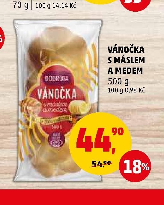 VÁNOČKA S MÁSLEM A MEDEM