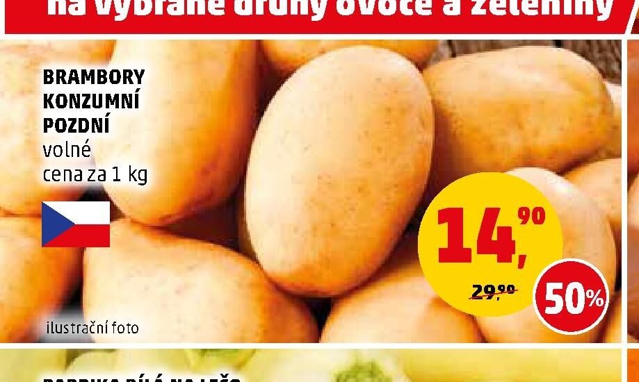 BRAMBORY KONZUMNÍ POZDNÍ volné