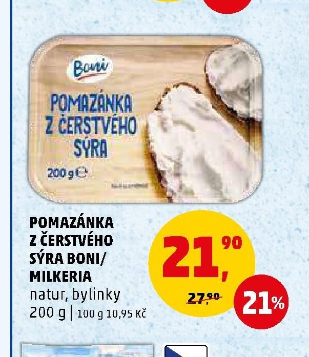 POMAZÁNKA Z ČERSTVÉHO SÝRA BONI