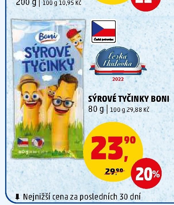 SÝROVÉ TYČINKY BONI