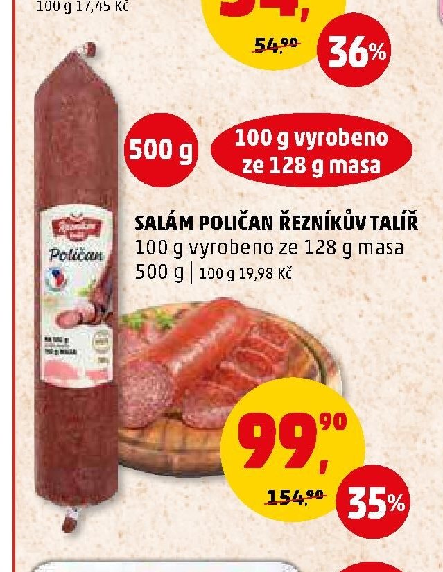 Salám Poličan Řezníkův talíř
