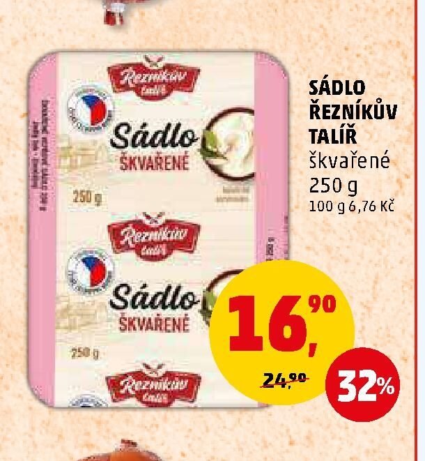 Sádlo Řezníkův talíř