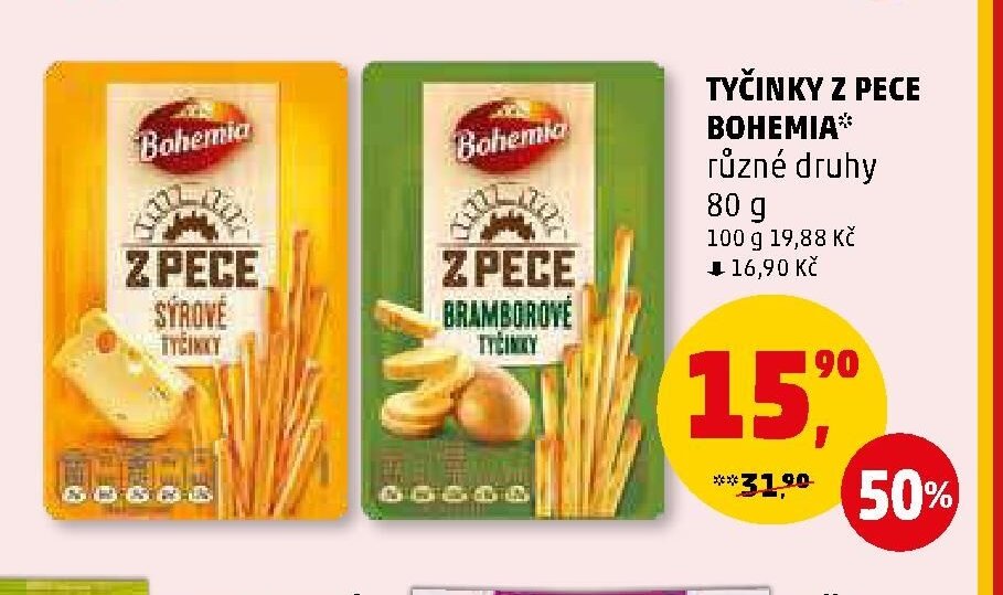 TYČINKY Z PECE BOHEMIA různé druhy