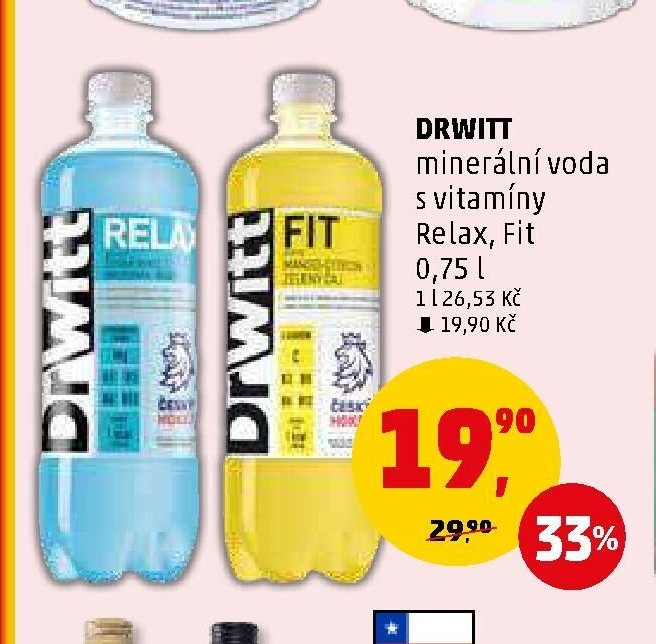 DRWITT minerální voda s vitamíny Relax, Fit