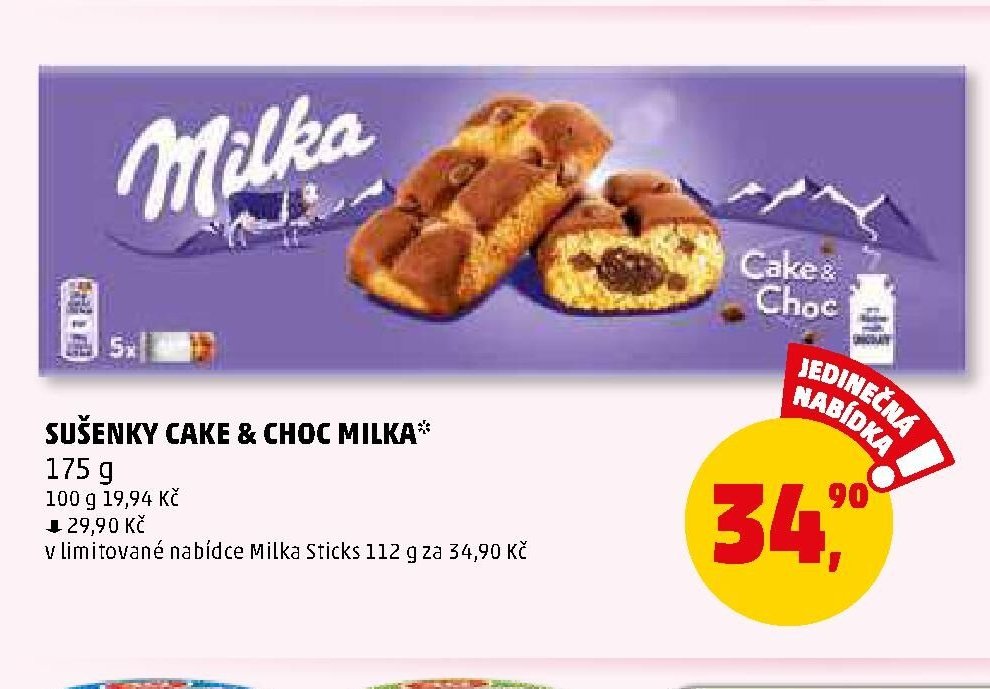 SUŠENKY CAKE & CHOC MILKA 175 g