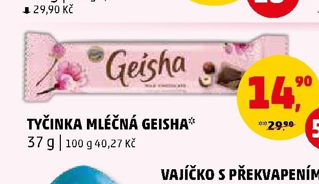 Tyčinka mléčná GEISHA