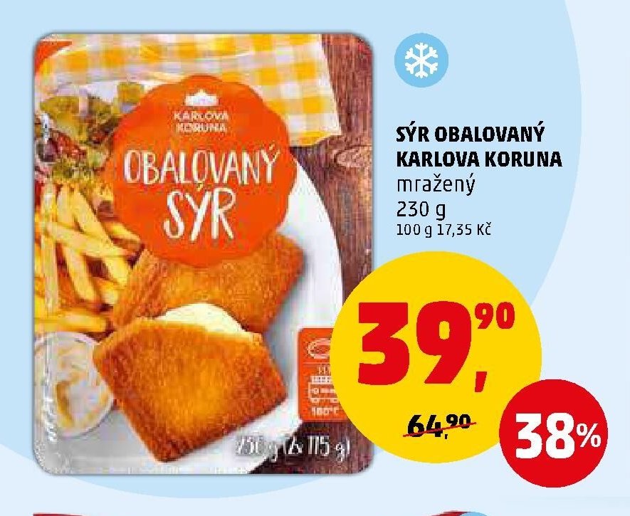 Sýr obalovaný Karlova Koruna