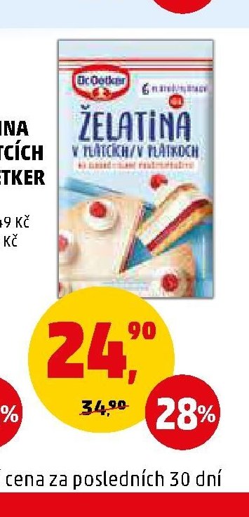 Želatina v plátcích Dr. Oetker