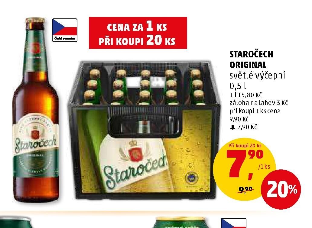 STAROČECH ORIGINAL světlé výčepní 0,5 l