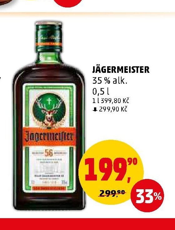 JÄGERMEISTER 35 % alk. 0,5 l