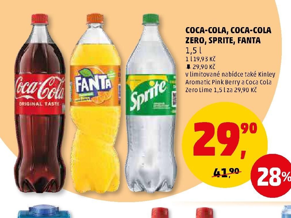 Coca-Cola, Coca-Cola Zero, Sprite, Fanta