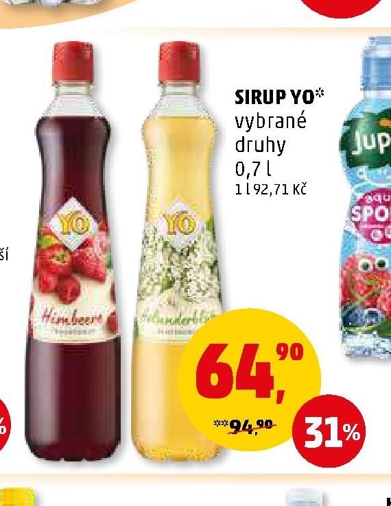 Sirup YO vybrané druhy