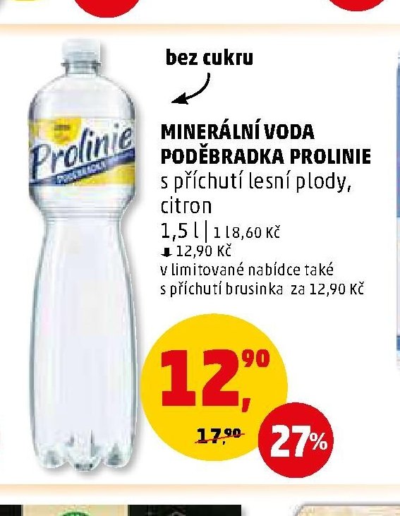 Minerální voda Poděbradka Prolinie