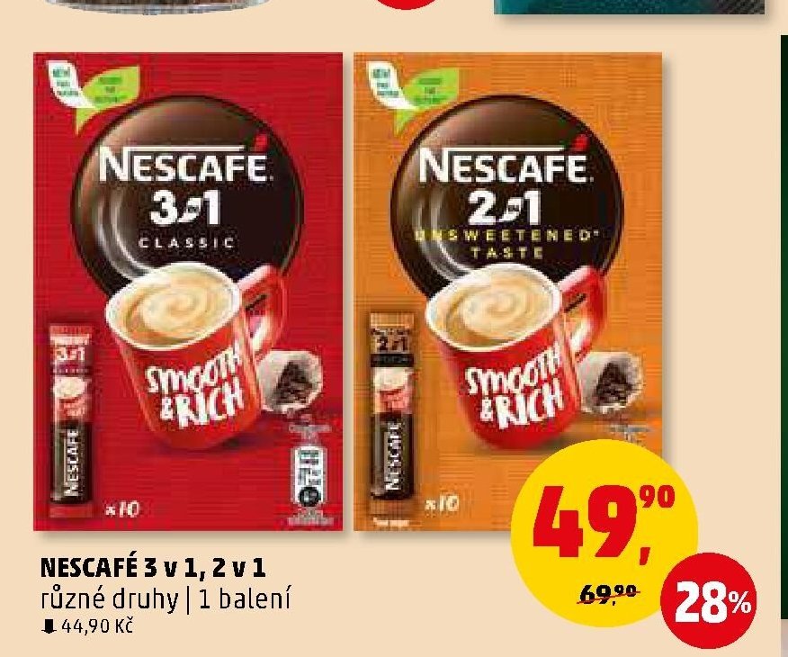 NESCAFÉ 3 v 1, 2 v 1