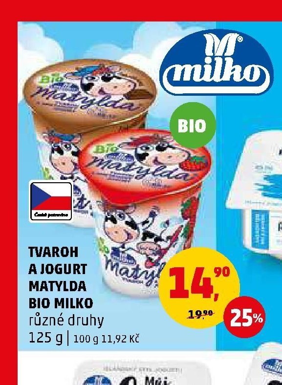 Tvaroh a jogurt Matylda Bio Milko