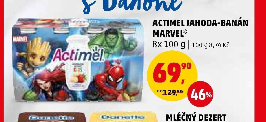 Actimel jahoda-banán Marvel