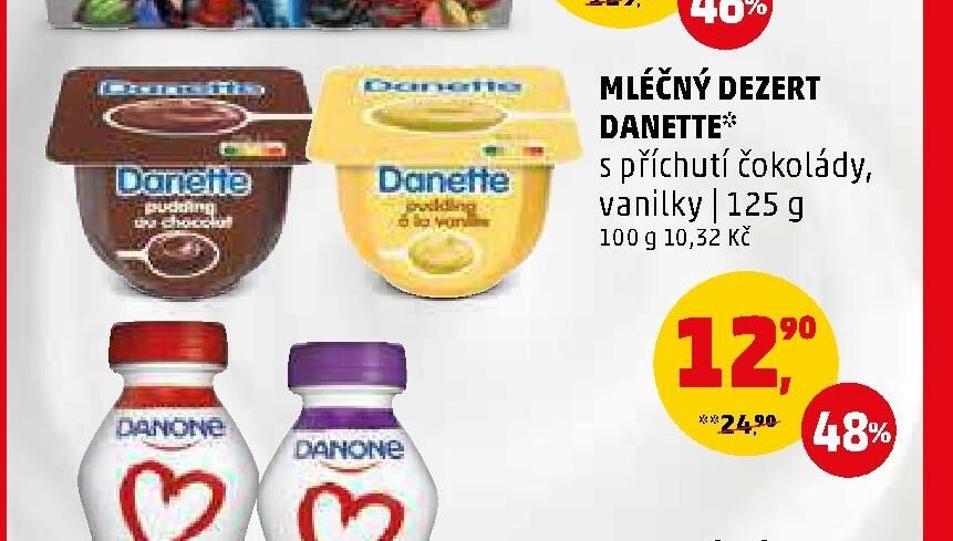 Mléčný dezert Danette
