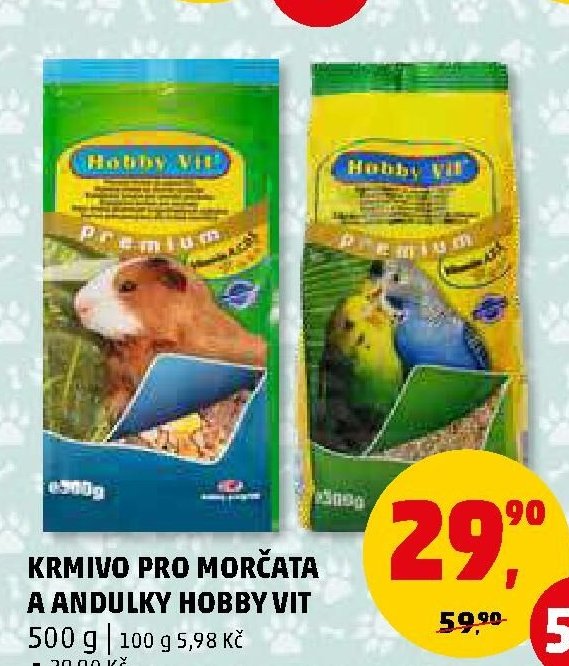 Krmivo pro morčata a andulky Hobby Vit
