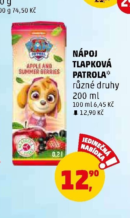 NÁPOJ TLAPKOVÁ PATROLA