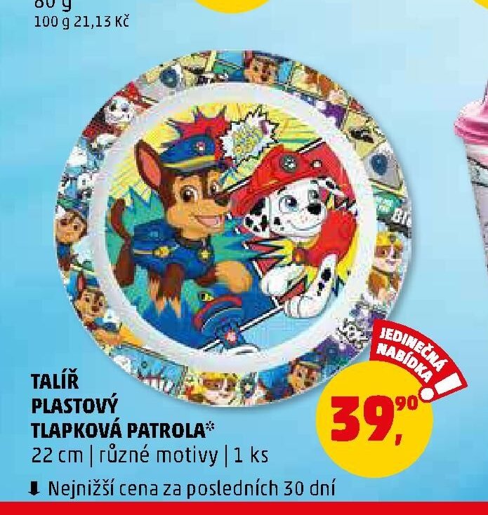 TALÍŘ PLASTOVÝ TLAPKOVÁ PATROLA