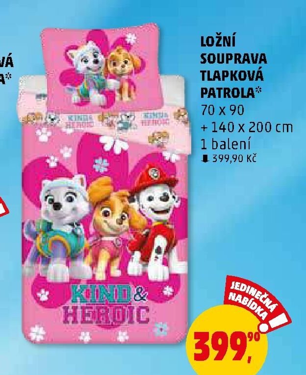 Ložní souprava Tlapková patrola