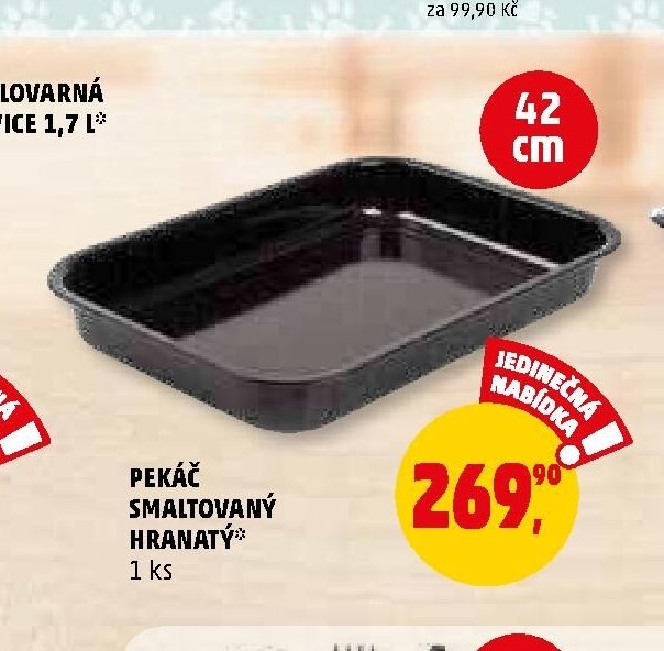 Pekáč smaltovaný hranatý
