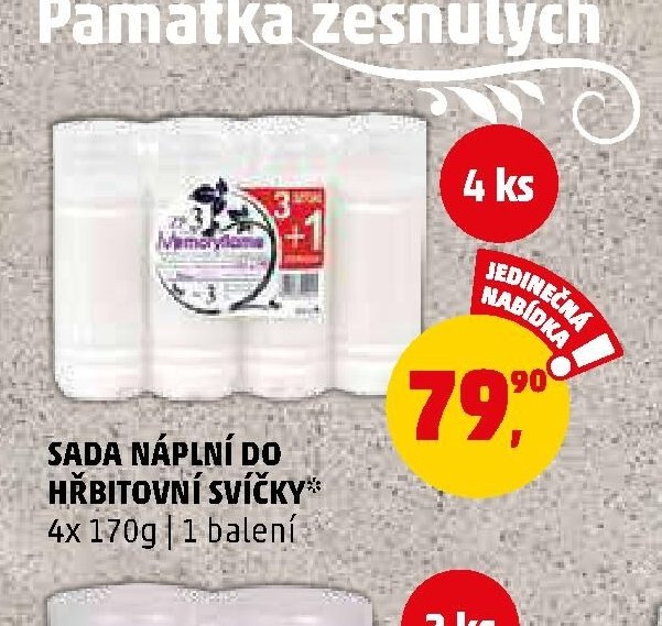 SADA NÁPLNÍ DO HŘBITOVNÍ SVÍČKY