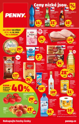 akční leták Penny Market 27.9.2023-4.10.2023
